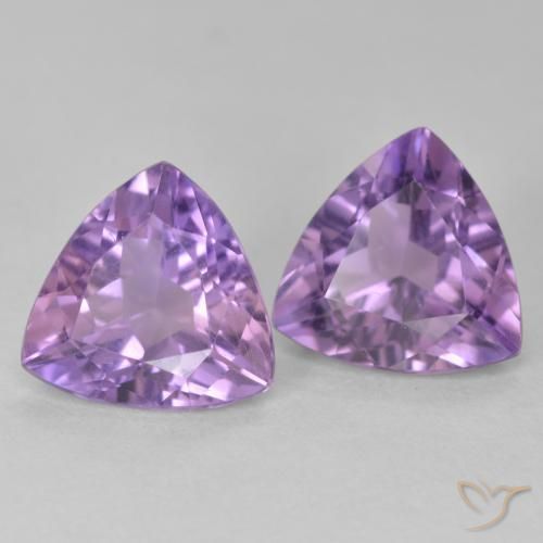Gemas de Amatista Violeta iris natural de 5.50 ct, Trillón, VS