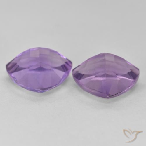 Gemas de Amatista Violeta iris natural de 5.50 ct, Trillón, VS