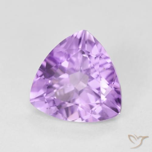 Amatista Violeta rosáceo claro natural de 2.75 ct, Trillón, VVS-VS