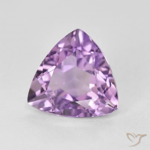 Amatista Medium Light Purplish-Violet natural de 2.91 ct, Trillón, VVS-VS