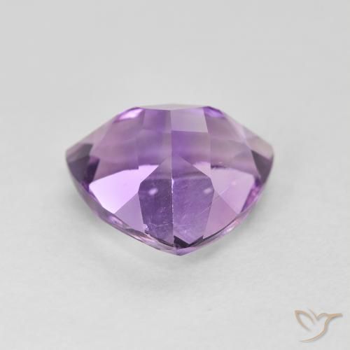 Amatista Medium Light Purplish-Violet natural de 2.91 ct, Trillón, VVS-VS