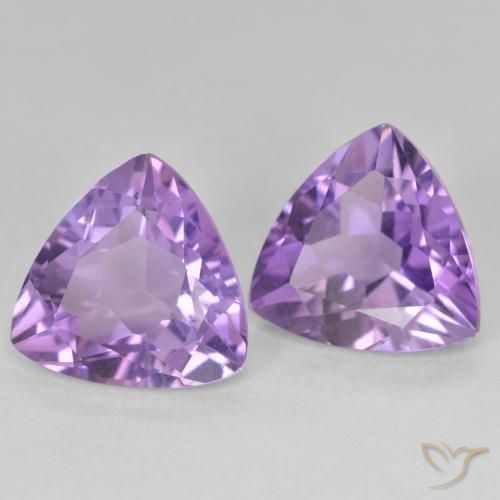 Gemas de Amatista Violeta medio natural de 5.33 ct, Trillón, VS
