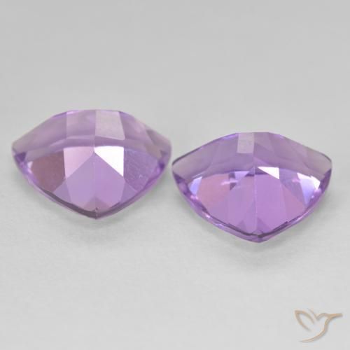 Gemas de Amatista Violeta medio natural de 5.33 ct, Trillón, VS