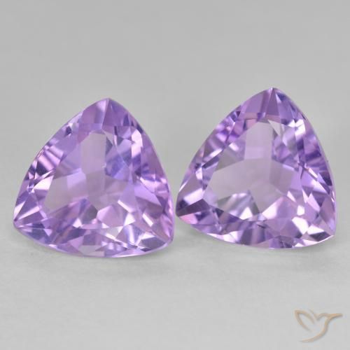 Gemas de Amatista Violeta oscuro natural de 5.84 ct, Trillón, VS