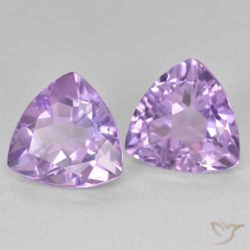 Gemas de Amatista Violeta medio natural de 5.75 ct, Trillón, VS