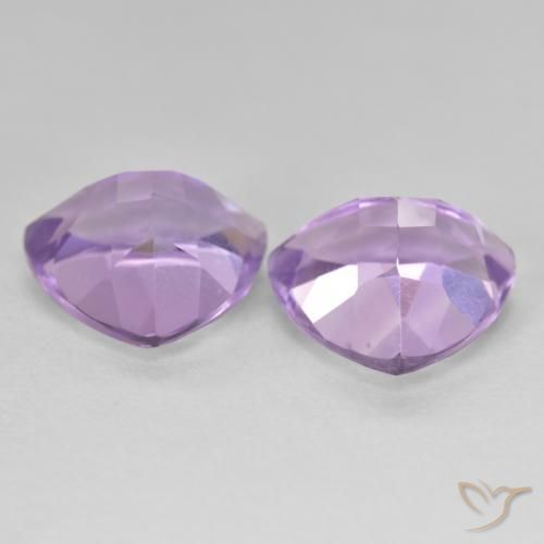 Gemas de Amatista Violeta medio natural de 5.75 ct, Trillón, VS