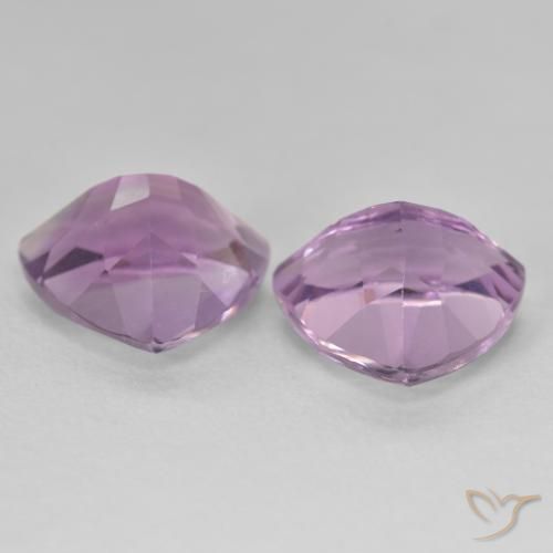 Gemas de Amatista Violeta rosado medio natural de 5.83 ct, Trillón, VS