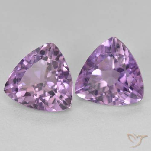 Gemas de Amatista Violeta medio natural de 5.70 ct, Trillón, VS
