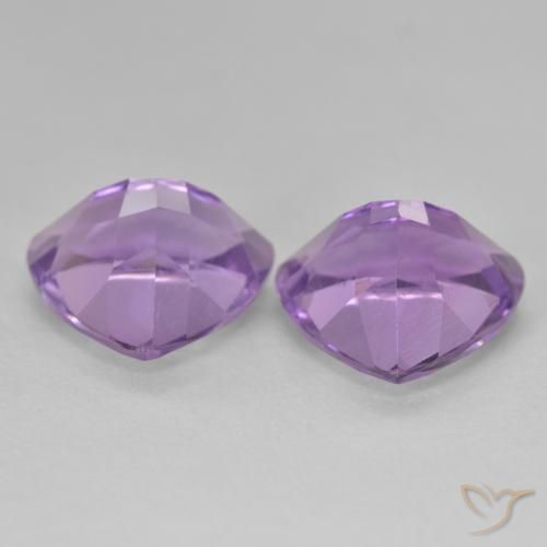 Gemas de Amatista Violeta medio natural de 5.73 ct, Trillón, VS