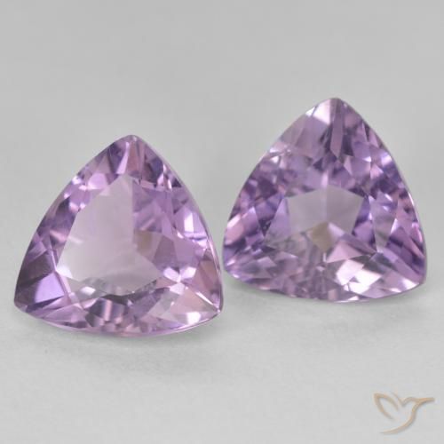 Gemas de Amatista Violeta medio natural de 5.49 ct, Trillón, VS