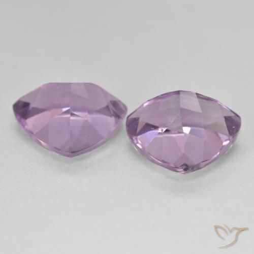 Gemas de Amatista Violeta medio natural de 5.49 ct, Trillón, VS