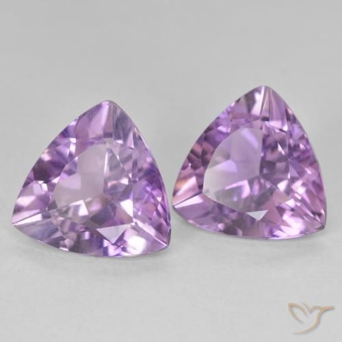 Gemas de Amatista Violeta rosado natural de 5.15 ct, Trillón, VS