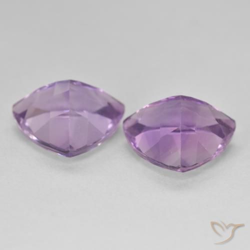 Gemas de Amatista Violeta rosado natural de 5.15 ct, Trillón, VS