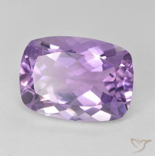 Amatista Violeta oscuro natural de 13.05 ct, Forma Cojín, VVS