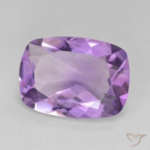 Amatista Violeta rosado natural de 10.94 ct, Forma Cojín, VVS