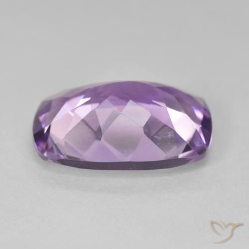 Amatista Violeta rosado natural de 10.94 ct, Forma Cojín, VVS