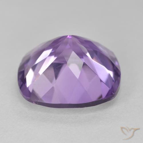 Amatista Violeta medio natural de 11.32 ct, Forma Cojín, VVS