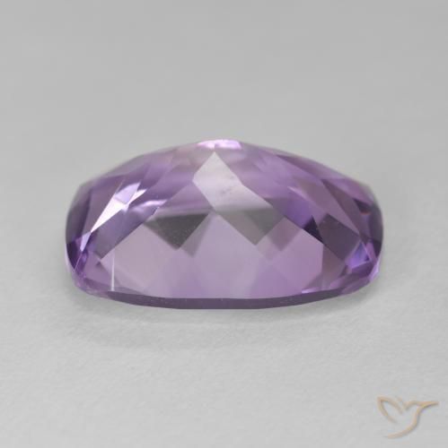 Amatista Violeta medio natural de 11.40 ct, Forma Cojín, VVS