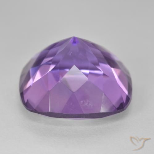 Amatista Violeta rosado natural de 21.91 ct, Forma Cojín, VVS