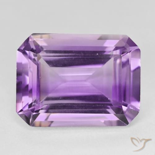 19.30ct Natural Violeta púrpura Amatista, corte esmeralda, VVS