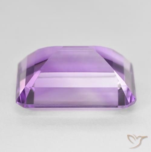Amatista Medium Light Purplish-Violet natural de 21.63 ct, Corte Octágono / Esmeralda, VVS