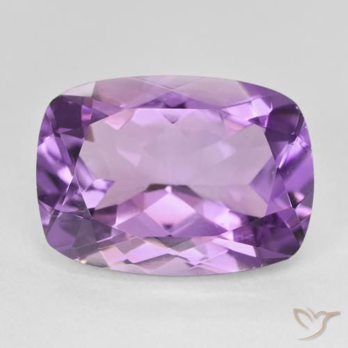 12.22ct Natural Medium Light Purplish-Violet Amatista, Forma Cojín, VVS