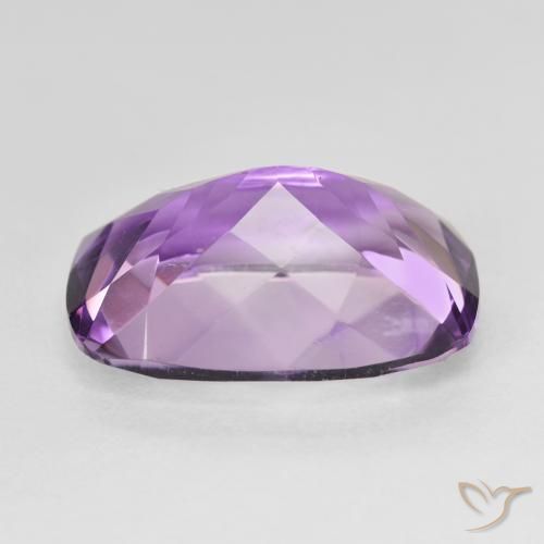 Amatista Medium Light Purplish-Violet natural de 12.22 ct, Forma Cojín, VVS