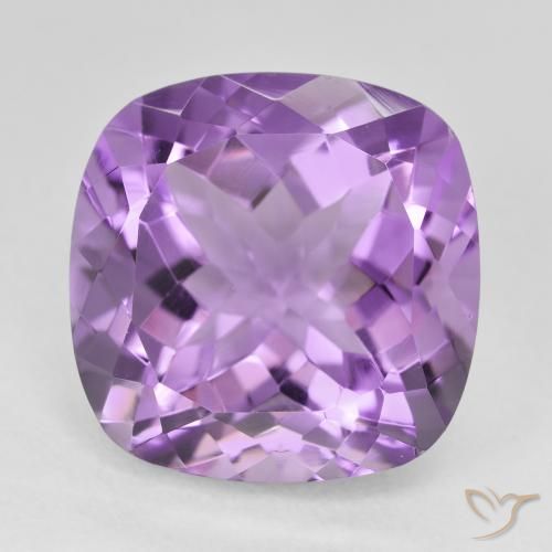 12.98ct Natural Medium Light Purplish-Violet Amatista, Forma Cojín, VVS
