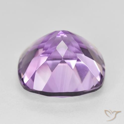 Amatista Medium Light Purplish-Violet natural de 12.98 ct, Forma Cojín, VVS