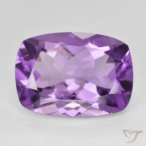 12.62ct Natural Violeta púrpura Amatista, Forma Cojín, VVS