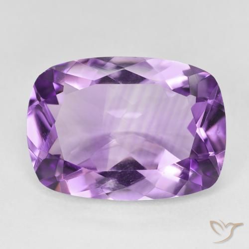 11.19ct Natural Medium Light Purplish-Violet Amatista, Forma Cojín, VVS