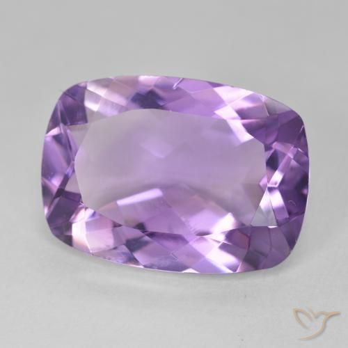Amatista Violeta medio natural de 11.50 ct, Forma Cojín, VVS