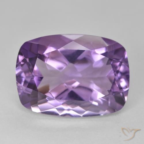 12.98ct Natural Medium Light Purplish-Violet Amatista, Forma Cojín, VVS