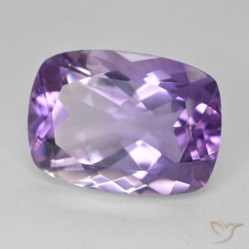 Amatista Violeta oscuro natural de 13.08 ct, Forma Cojín, VVS