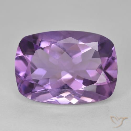 12.28ct Natural Medium Light Purplish-Violet Amatista, Forma Cojín, VVS