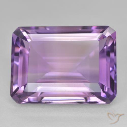 22.10ct Natural Violeta rosado medio Amatista, corte esmeralda, VVS