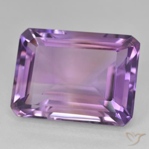 Amatista Violeta rosado medio natural de 22.10 ct, Corte Octágono / Esmeralda, VVS