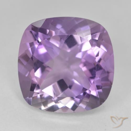 12.33ct Natural Violeta medio Amatista, Forma Cojín, VVS