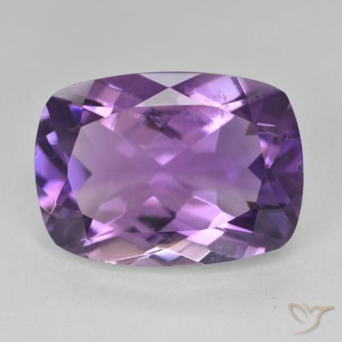 12.13ct Natural Violeta púrpura Amatista, Forma Cojín, VVS