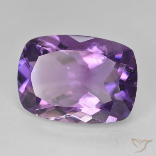 Amatista Violeta púrpura natural de 12.13 ct, Forma Cojín, VVS