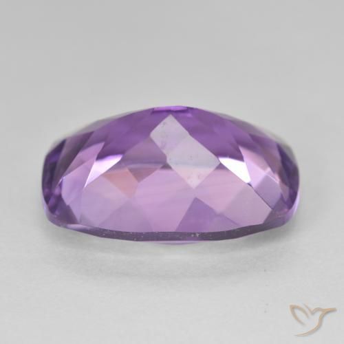 Amatista Violeta púrpura natural de 12.13 ct, Forma Cojín, VVS