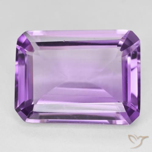18.56ct Natural Medium Light Purplish-Violet Amatista, corte esmeralda, VVS