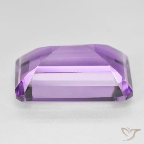 Amatista Medium Light Purplish-Violet natural de 18.56 ct, Corte Octágono / Esmeralda, VVS