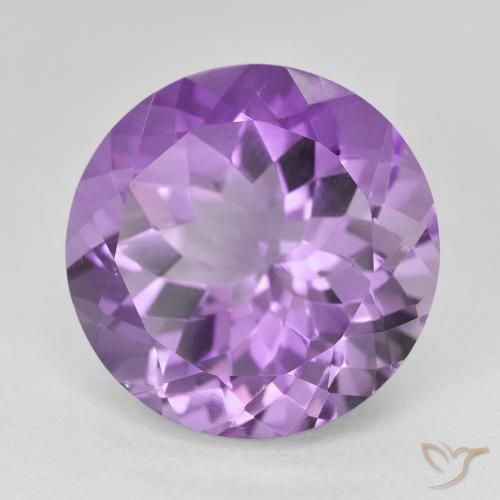 Amatista Violeta oscuro natural de 14.30 ct, Redondo, VVS