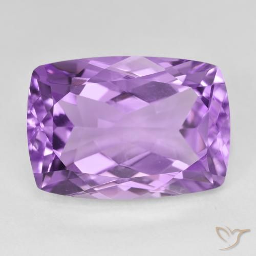 14.50ct Natural Violeta púrpura Amatista, Forma Cojín, VVS