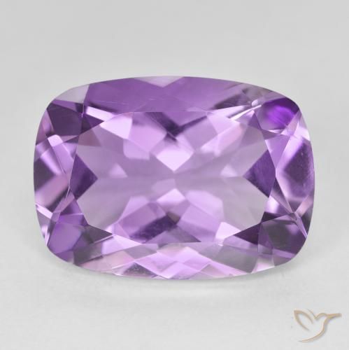 11.71ct Natural Medium Light Purplish-Violet Amatista, Forma Cojín, VVS