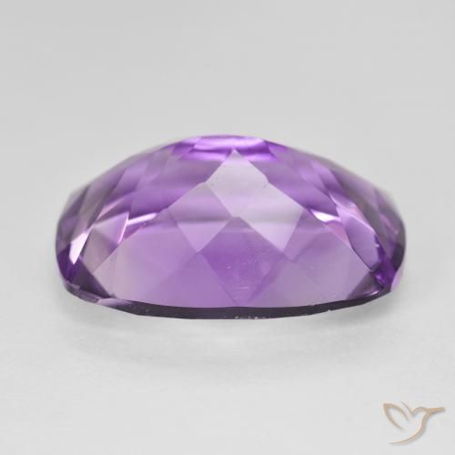 Amatista Medium Light Purplish-Violet natural de 12.02 ct, Forma Cojín, VVS