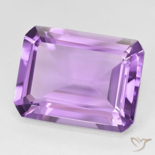 Amatista Violeta púrpura natural de 18.55 ct, Corte Octágono / Esmeralda, VVS