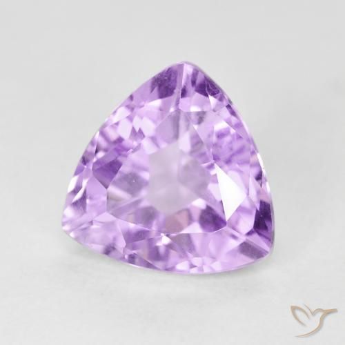 Amatista Violeta rosado claro natural de 3.05 ct, Trillón, VS