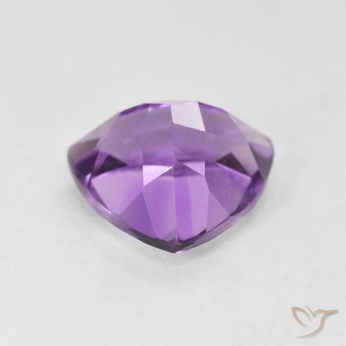 Amatista Violeta rosáceo medio natural de 2.87 ct, Trillón, VS